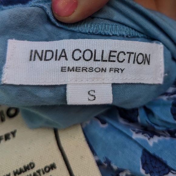 EMERSON FRY India Collection Women's Cotton Long Sleeve Maxi Dress, size Small - Picture 3 of 13